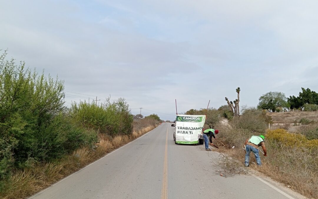 GOBIERNO ESTATAL INTERVINO 197 KILÓMETROS DE CAMINOS EN ENERO• La JEC fortalece trabajos de chapoleo, desmonte, limpieza, desazolve de cunetas, rehabilitación de señalamientos, entre otros