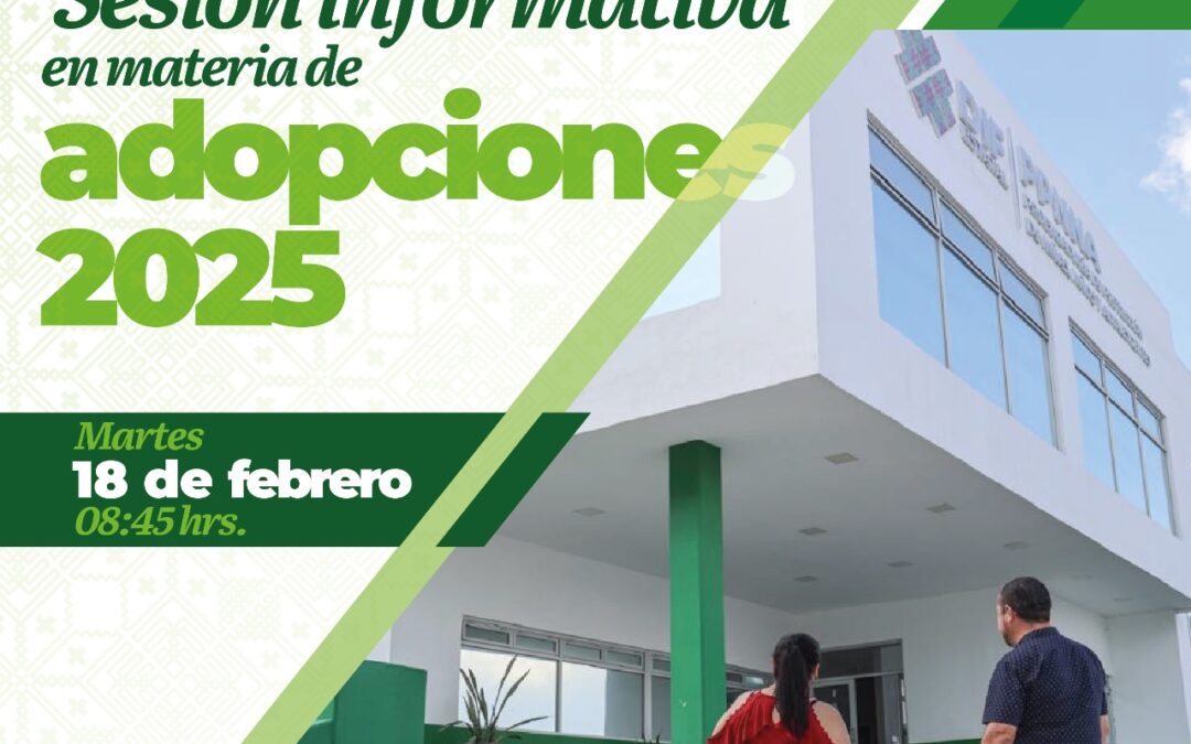GOBIERNO ESTATAL SENSIBILIZA SOBRE ADOPCIÓN A FAMILIAS POTOSINAS• El DIF Estatal invita a una plática informativa sobre los procesos de adopción el 18 de febrero de 9:00 a 13:00 horas