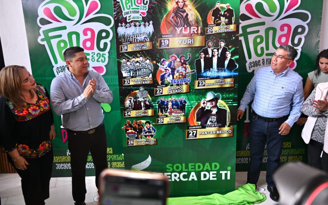 RICARDO GALLARDO ENCABEZA PRESENTACIÓN DE LA FENAE 2025 EN SOLEDAD• Del 18 al 27 de abril, familias soledenses y visitantes disfrutarán presentaciones de artistas nacionales e internacionales completamente gratis