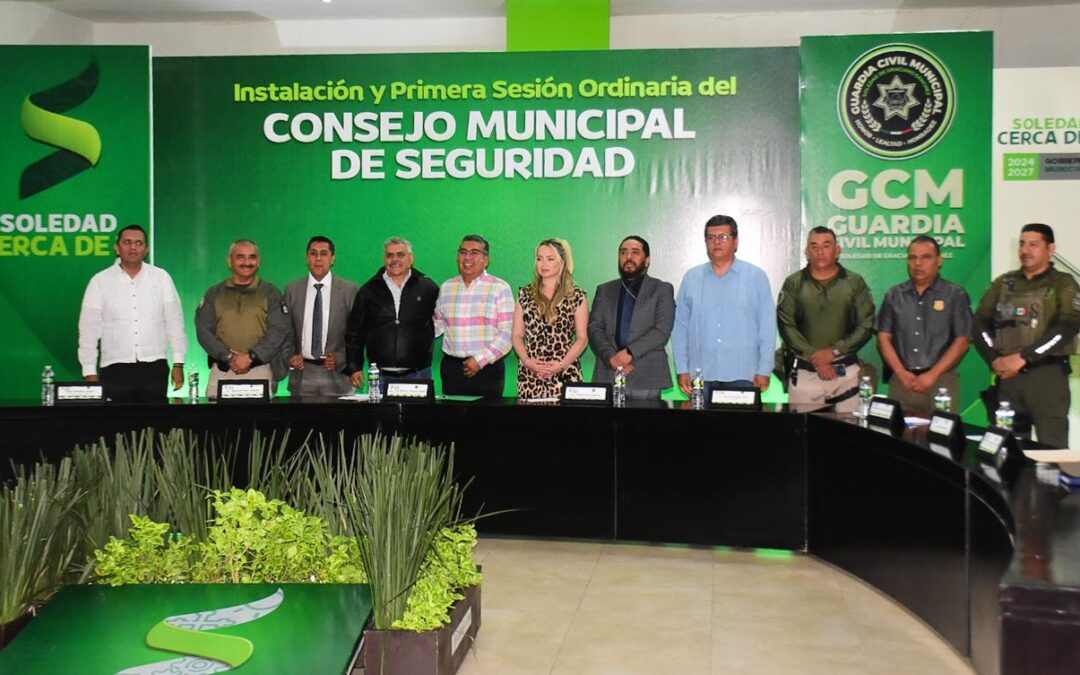 ALCALDE JUAN MANUEL NAVARRO ENCABEZA INSTALACIÓN DE CONSEJO MUNICIPAL DE SEGURIDAD EN SOLEDAD; DESTACA COORDINACIÓN INTERINSTITUCIONAL