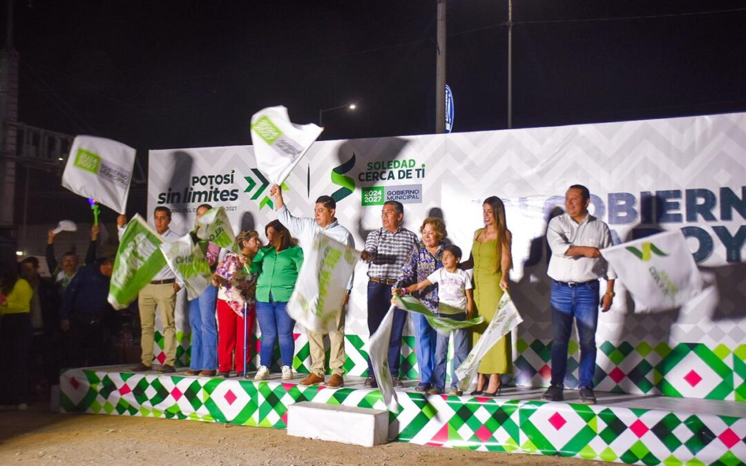 JUAN MANUEL NAVARRO Y RICARDO GALLARDO CONTINÚAN TRANSFORMACIÓN URBANA EN SOLEDAD CON ARRANQUE DE PARQUE LINEAL EN CIRCUITO POTOSÍ – CACTUS
