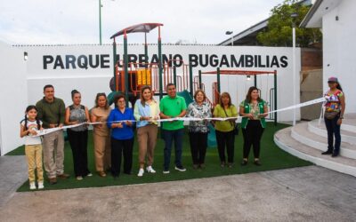 ALCALDE JUAN MANUEL NAVARRO ENTREGA MODERNO Y ATRACTIVO PARQUE URBANO A FAMILIAS DEL FRACCIONAMIENTO BUGAMBILIAS